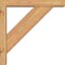 Ekena Millwork Traditional Block Smooth Bracket w/ Offset Brace, Western Red Cedar, 3 1/2"W x 16"D x 16"H BKT0402X16X16TRA05SWR - alternate 3